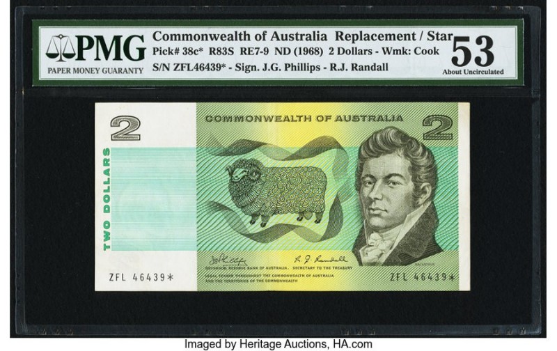 Australia Commonwealth of Australia 2 Dollars ND (1968) Pick 38c* R83S Replaceme...
