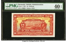 Bermuda Bermuda Government 10 Shillings 30.9.1927 Pick 4 PMG Extremely Fine 40 EPQ. Scarce in any grade and especially rare in grades above Very Fine....
