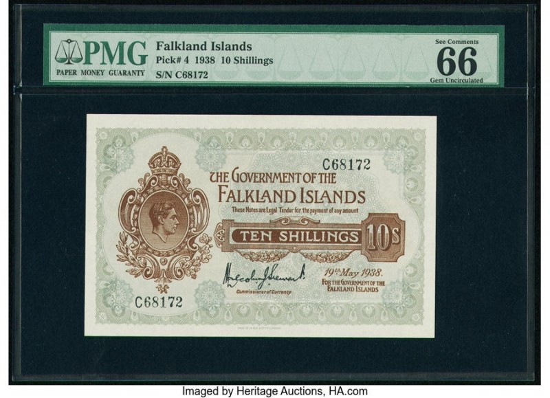 Falkland Islands Government of the Falkland Islands 10 Shillings 19.5.1938 Pick ...