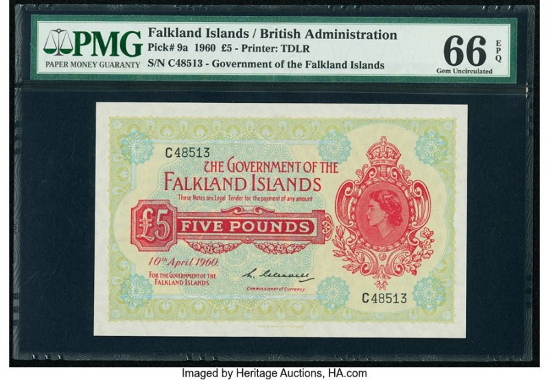 Falkland Islands Government of the Falkland Islands 5 Pounds 10.4.1960 Pick 9a P...