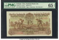 Ireland - Republic (Eire) Currency Commission, National Bank Limited 5 Pounds 15.3.1933 Pick 27 PMG Gem Uncirculated 65 EPQ. A gorgeous high grade "Pl...