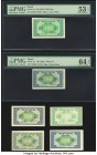 Israel Israel Government 100 Pruta ND (1952) Pick 11a (2); 12b; 12c (3) Six Examples PMG Choice Uncirculated 64 EPQ; About Uncirculated 53 EPQ; Crisp ...