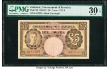 Jamaica Government of Jamaica 5 Pounds 7.4.1955 Pick 43 PMG Very Fine 30 EPQ. An extremely underrated type especially desirable with this middle date,...