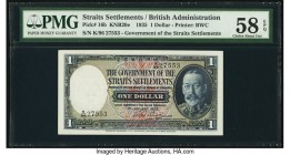Straits Settlements Government of Straits Settlements 1 Dollar 1.1.1935 Pick 16b KNB20e PMG Choice About Unc 58 EPQ. This virtually pack fresh example...