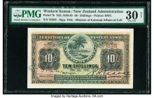 Western Samoa Territory of Western Samoa 10 Shillings 20.7.1943 Pick 7b PMG Very Fine 30 Net. A beautiful and underrated type, seldom seen with such b...