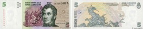 Country : ARGENTINA 
Face Value : 5 Pesos Spécimen 
Date : (1998) 
Period/Province/Bank : Banco Central de la Republica Argentina 
Catalogue reference...