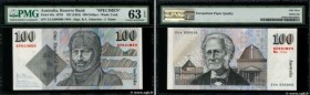 Country : AUSTRALIA 
Face Value : 100 Dollars Spécimen 
Date : (1984) 
Period/Province/Bank : Australia, Reserve Bank 
Catalogue reference : P.48as 
A...