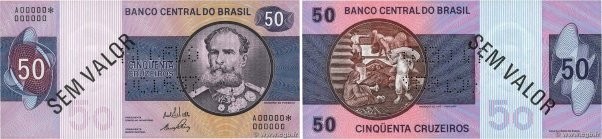 Country : BRAZIL 
Face Value : 50 Cruzeiros Spécimen 
Date : (1970) 
Period/Prov...