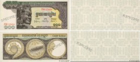 Country : CAMBODIA 
Face Value : 100 Riels Épreuve 
Date : (1957) 
Period/Province/Bank : Banque Nationale du Cambodge 
Catalogue reference : P.8s 
Al...