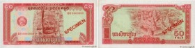 Country : CAMBODIA 
Face Value : 50 Riels Spécimen 
Date : 1979 
Period/Province/Bank : State Bank of Democratic Kampuchea 
Catalogue reference : P.32...