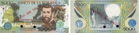 Country : COLOMBIA 
Face Value : 5000 Pesos Oro Spécimen 
Date : 12 octobre 1997 
Period/Province/Bank : Banco de la Republica 
Catalogue reference : ...