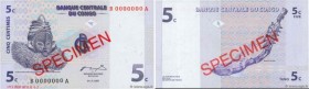 Country : CONGO REPUBLIC 
Face Value : 5 Centimes Spécimen 
Date : 01 novembre 1997 
Period/Province/Bank : Banque Centrale du Congo 
Catalogue refere...