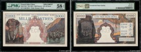Country : FRENCH INDOCHINA 
Face Value : 1000 Piastres Spécimen 
Date : (1951) 
Period/Province/Bank : Banque de l'Indochine 
Catalogue reference : P....
