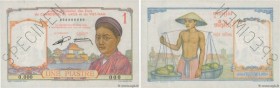 Country : FRENCH INDOCHINA 
Face Value : 1 Piastre Spécimen 
Date : (1953) 
Period/Province/Bank : Banque de l'Indochine 
Catalogue reference : P.92s ...