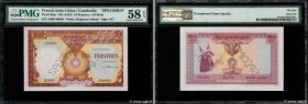 Country : FRENCH INDOCHINA 
Face Value : 10 Piastres - 10 Riels Spécimen 
Date : (1953) 
Period/Province/Bank : Institut d'Émission des États du Cambo...