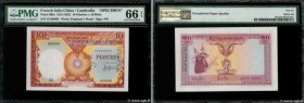 Country : FRENCH INDOCHINA 
Face Value : 10 Piastres - 10 Riels Spécimen 
Date : (1953) 
Period/Province/Bank : Institut d'Émission des États du Cambo...