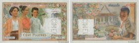 Country : FRENCH INDOCHINA 
Face Value : 100 Piastres - 100 Kip Spécimen 
Date : (1954) 
Period/Province/Bank : Institut d'Émission des États du Cambo...