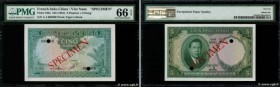 Country : FRENCH INDOCHINA 
Face Value : 5 Piastres - 5 Dong Spécimen 
Date : (1953) 
Period/Province/Bank : Institut d'Émission des États du Cambodge...
