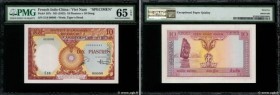 Country : FRENCH INDOCHINA 
Face Value : 10 Piastres - 10 Dong Spécimen 
Date : (1953) 
Period/Province/Bank : Institut d'Émission des États du Cambod...
