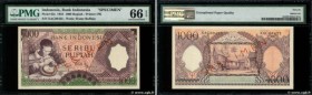Country : INDONESIA 
Face Value : 1000 Rupiah Spécimen 
Date : 1958 
Period/Province/Bank : Bank Indonesia 
Catalogue reference : P.62s 
Alphabet - si...