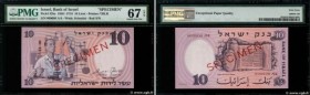 Country : ISRAEL 
Face Value : 10 Lirot Spécimen 
Date : 1958 
Period/Province/Bank : Bank of Israel 
Catalogue reference : P.32bs 
Alphabet - signatu...