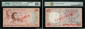 Country : ISRAEL 
Face Value : 50 Lirot Spécimen 
Date : 1958 
Period/Province/Bank : Bank of Israel 
Catalogue reference : P.33cs 
Alphabet - signatu...