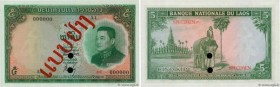 Country : LAOS 
Face Value : 5 Kip Spécimen 
Date : (1962) 
Period/Province/Bank : Banque Nationale du Laos 
Catalogue reference : P.9s 
Alphabet - si...
