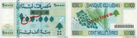 Country : LEBANON 
Face Value : 100000 Livres Spécimen 
Date : 1999 
Period/Province/Bank : Banque du Liban 
Catalogue reference : P.78s 
Alphabet - s...
