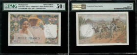 Country : MADAGASCAR 
Face Value : 1000 Francs Spécimen 
Date : (1950) 
Period/Province/Bank : Banque de Madagascar et des Comores 
Catalogue referenc...