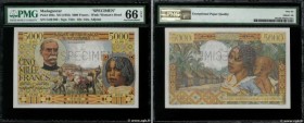 Country : MADAGASCAR 
Face Value : 5000 Francs Spécimen 
Date : (1950) 
Period/Province/Bank : Banque de Madagascar et des Comores 
Catalogue referenc...