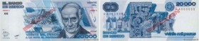 Country : MEXICO 
Face Value : 20000 Pesos Spécimen 
Date : 19 juillet 1985 
Period/Province/Bank : Banco de Mexico 
Catalogue reference : P.91as 
Alp...