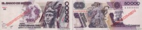 Country : MEXICO 
Face Value : 50000 Pesos Spécimen 
Date : 12 mai 1986 
Period/Province/Bank : Banco de Mexico 
Catalogue reference : P.93as 
Alphabe...