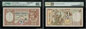 Country : NEW CALEDONIA 
Face Value : 20 Francs Spécimen 
Date : (1926) 
Period/Province/Bank : Banque de l'Indochine 
Catalogue reference : P.37as 
A...