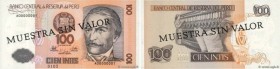Country : PERU 
Face Value : 100 Intis Spécimen 
Date : 26 juin 1987 
Period/Province/Bank : Banco Central de Reserva Del Peru 
Catalogue reference : ...