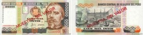 Country : PERU 
Face Value : 100000 Intis Spécimen 
Date : 21 décembre 1988 
Period/Province/Bank : Banco Central de Reserva Del Peru 
Catalogue refer...
