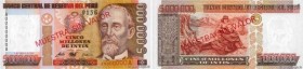 Country : PERU 
Face Value : 5000000 Intis Spécimen 
Date : 05 janvier 1990 
Period/Province/Bank : Banco Central de Reserva Del Peru 
Catalogue refer...