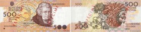 Country : PORTUGAL 
Face Value : 500 Escudos Spécimen 
Date : 20 novembre 1987 
Period/Province/Bank : Banco de Portugal 
Catalogue reference : P.180a...