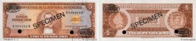 Country : DOMINICAN REPUBLIC 
Face Value : 5 Pesos Oro Spécimen 
Date : (1964-1974) 
Period/Province/Bank : Banco Central de la Republica Dominicana 
...