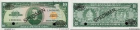 Country : DOMINICAN REPUBLIC 
Face Value : 10 Pesos Oro Spécimen 
Date : (1964-1974) 
Period/Province/Bank : Banco Central de la Republica Dominicana ...