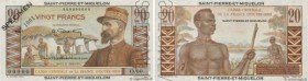 Country : SAINT PIERRE AND MIQUELON 
Face Value : 20 Francs Emile Gentil Spécimen 
Date : (1950) 
Period/Province/Bank : Caisse Centrale de la France ...