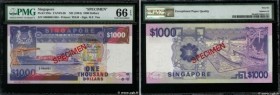 Country : SINGAPORE 
Face Value : 1000 Dollars Spécimen 
Date : (1984) 
Catalogue reference : P.25bs 
Alphabet - signatures - series : S 000004 
Comme...