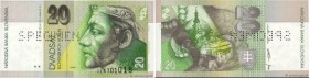 Country : SLOVAKIA 
Face Value : 20 Korun Spécimen 
Date : 01 juillet 1999 
Period/Province/Bank : Slovak National Bank 
Catalogue reference : P.20ds ...