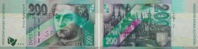 Country : SLOVAKIA 
Face Value : 200 Korun Spécimen 
Date : 31 mars 1999 
Period/Province/Bank : Slovak National Bank 
Catalogue reference : P.30s 
Al...