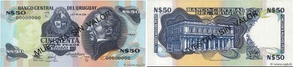 Country : URUGUAY 
Face Value : 50 Nuevos Pesos Spécimen 
Date : (1989) 
Period/...