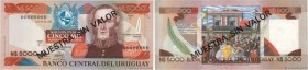 Country : URUGUAY 
Face Value : 5000 Nuevos Pesos Spécimen 
Date : (1983) 
Period/Province/Bank : Banco Central del Uruguay 
Catalogue reference : P.6...