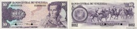 Country : VENEZUELA 
Face Value : 10 Bolivares Spécimen 
Date : 29 janvier 1980 
Period/Province/Bank : Banco Central de Venezuela 
Catalogue referenc...
