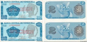 Country : VENEZUELA 
Face Value : 2 Bolivares Spécimen 
Date : 05 octobre 1989 
Period/Province/Bank : Banco Central de Venezuela 
Catalogue reference...