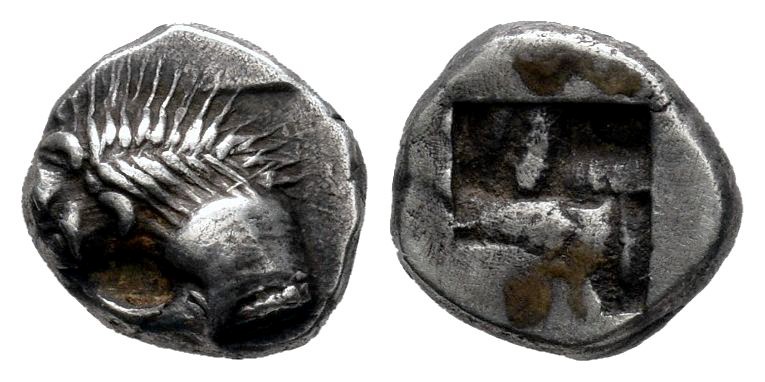 Massalia. Hemióbolo. 500-475 a.C. (Maurel-61). (Sng Cop-no cita). Anv.: Prótomo ...