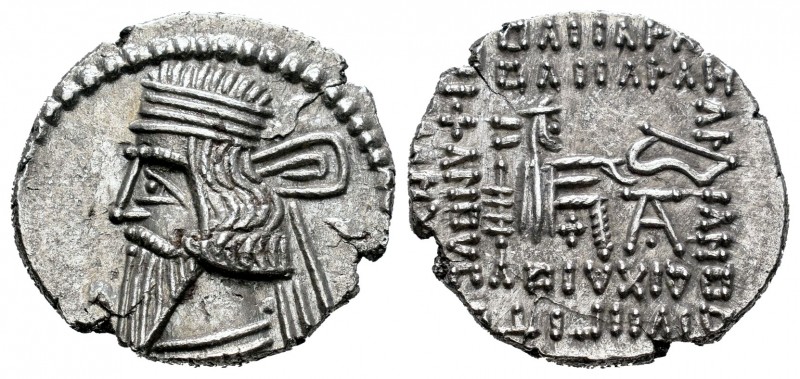 Imperio Parto. Vologases III. Dracma. 105-47 a.C. (Mitchiner-672). (Gc-5831 simi...