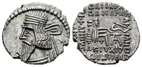 Imperio Parto. Vologases III. Dracma. 105-47 a.C. (Mitchiner-672). (Gc-5831 similar). Ag. 3,23 g. EBC. Est...75,00. / Kingdom of Parthia. Vologases II...